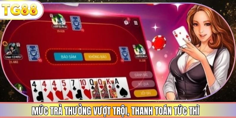 Mức trả thưởng vượt trội, thanh toán tức thì